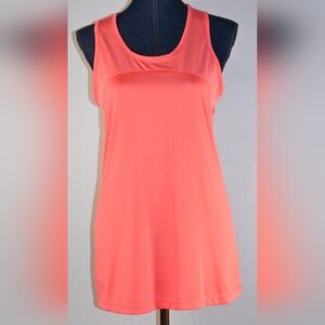 Bolle Tech Racerback Coral size L Women's Sleeveless Muscle Tee, Yoga, Excercise